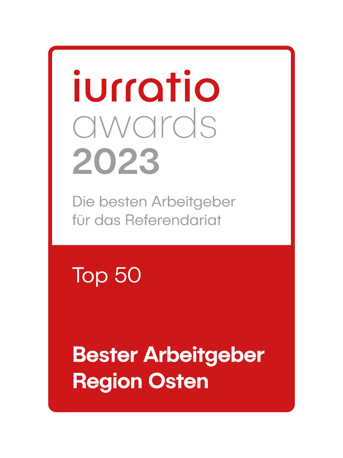Siegel für Battke Grünberg als Top Arbeitgeber 2023 von iurratio